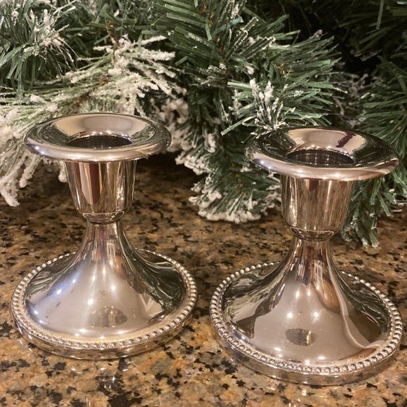 Source Unknown Accents Vintage Silver Plated Candle Holders Poshmark